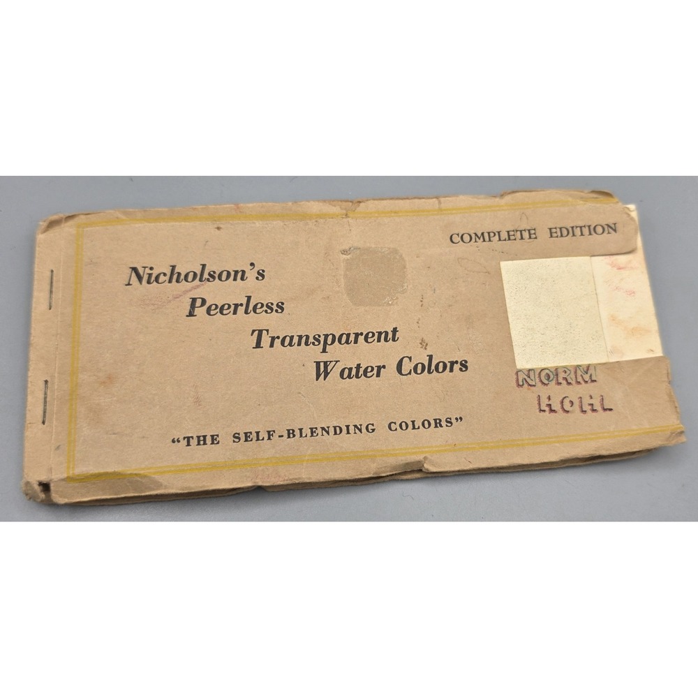 Vintage Nicholson's Peerless Transparent Water Colors Complete Edition c1960